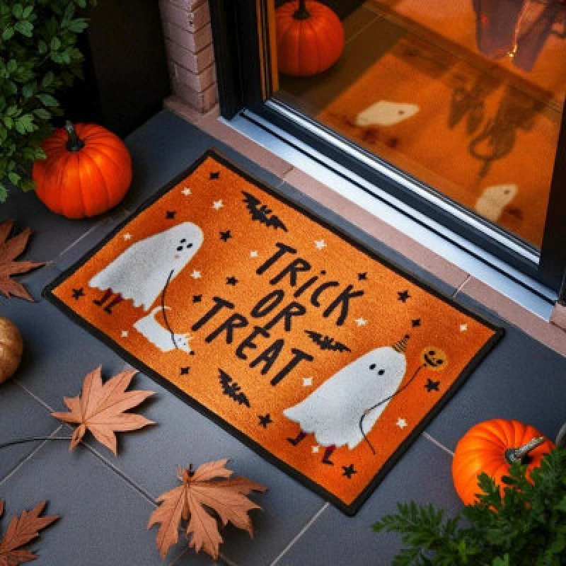 Image of Trick Or Treat Ghost Halloween Doormat