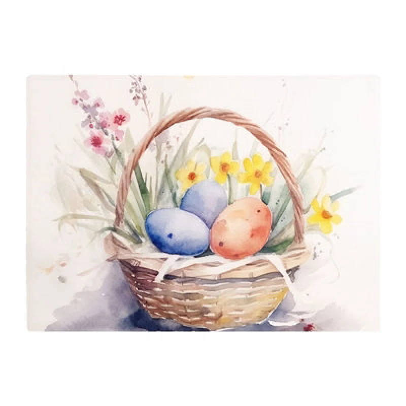 Image of Warren Reed Designer Watercolour Easter Basket Chopping Board