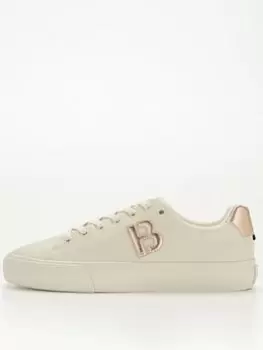 Image of BOSS Aiden Metallic Trainer - Off White, Size 36, Women