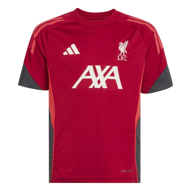 Image of adidas Kids Liverpool Short Sleeve T-Shirt Red/White unisex 7-8 Years