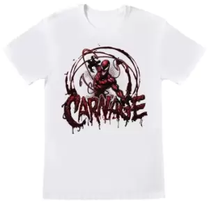 Image of Spider-Man Unisex Adult Carnage T-Shirt (XXL) (White)
