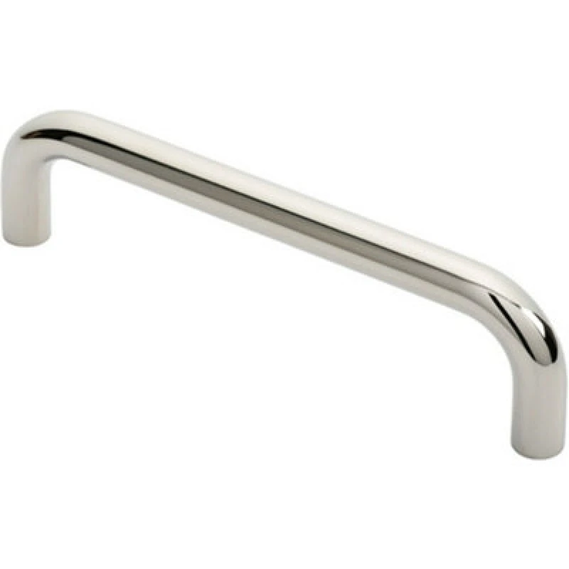 Image of Loops Round D Bar Pull Handle 244 x 19mm 225mm Fixing Centres Bright Steel Metallics unisex