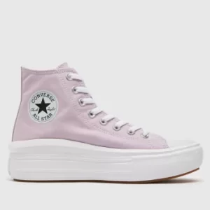 Image of Converse Lilac Move Platform Hi Trainers