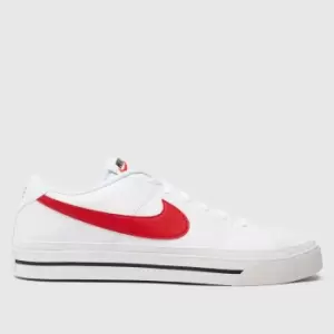 Image of Nike White & Red Court Legacy Trainers