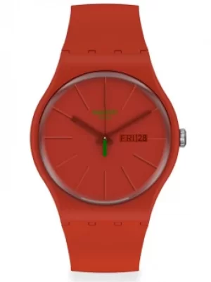 Image of Swatch Ladies Redvremya Strap Watch SO29R700
