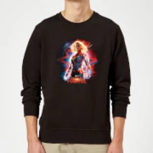 Image of Captain Marvel Poster Sweatshirt - Black - S