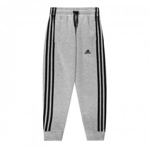 Image of adidas 3 Stripe Fleece Pants - Grey/Black