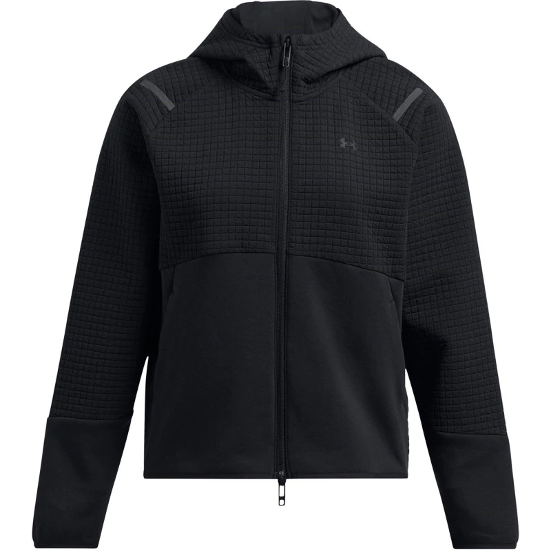 Image of Under Armour Womens Full-Zip Unstop Hoodie Black female 10 (S)