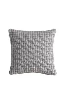 Image of Gallery Houndstooth Knitted Cushion - Oatmeal