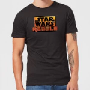 Image of Star Wars Rebels Logo Mens T-Shirt - Black