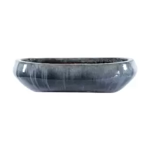 Image of Crossland Grove Nottinghamshire Bowl Planter Mineral Grey 650x340x170Mm