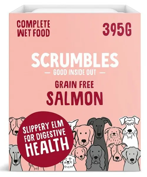 Image of Scrumbles Salmon Pate Wet Dog Food 395g