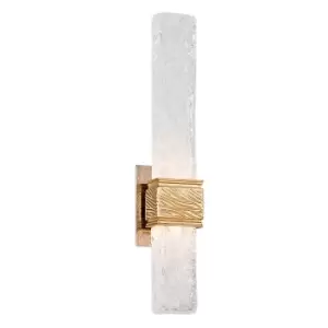 Image of Freeze 2 Light Wall Sconce Gold Leaf