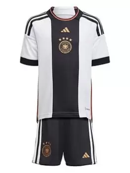Image of adidas Junior Germany Home 22/23 Infant Kit - White, Size 4-5 Years