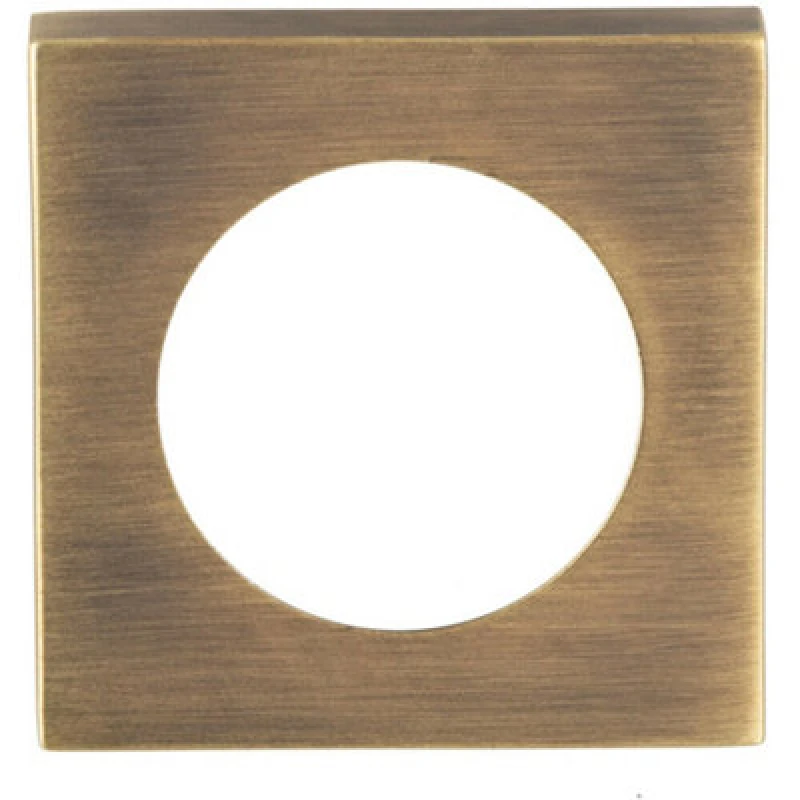 Image of Loops PAIR Screw On Square Rose Cover Plates 52 x 52mm 10mm Depth Antique Brass Metallics