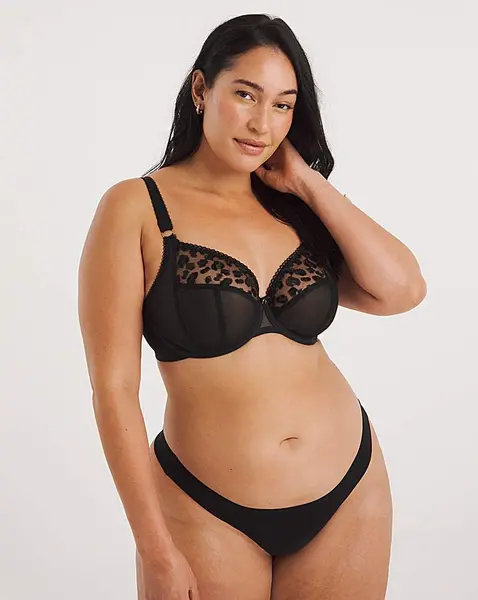 Image of Elomi Elomi Namrah Plunge Wired Bra Jet JET Female 42FF HQ46746