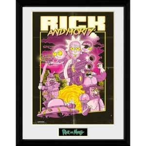 Image of Rick and Morty Action Movie Framed Collector Print