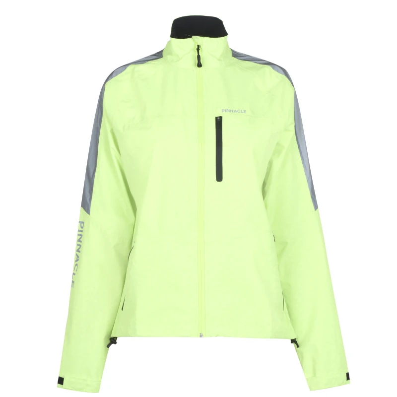 Image of Pinnacle Womens Commute Waterproof Reflective Long Sleeve Performance Cycling Jacket Yellow female 8 (XS)