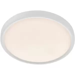 Image of Semi Flush Bathroom Ceiling Light - 12W CCT LED Module - 330mm Diameter - Opal