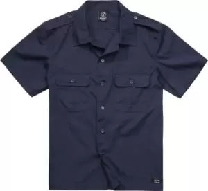 Image of Brandit Ripstop 1/2 Sleeve Short-sleeved Shirt navy