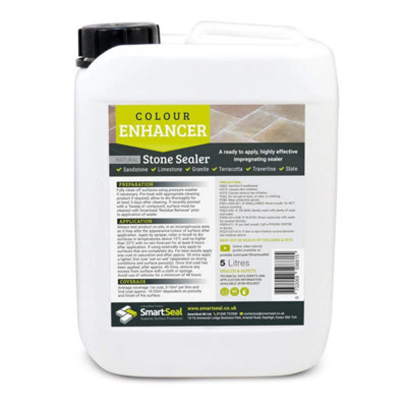 Image of Smartseal Natural Stone Sealer, Colour Enhancer, Suitable For Sandstone, Limestone, Slate & More, 5L, Clear 5.061E+12