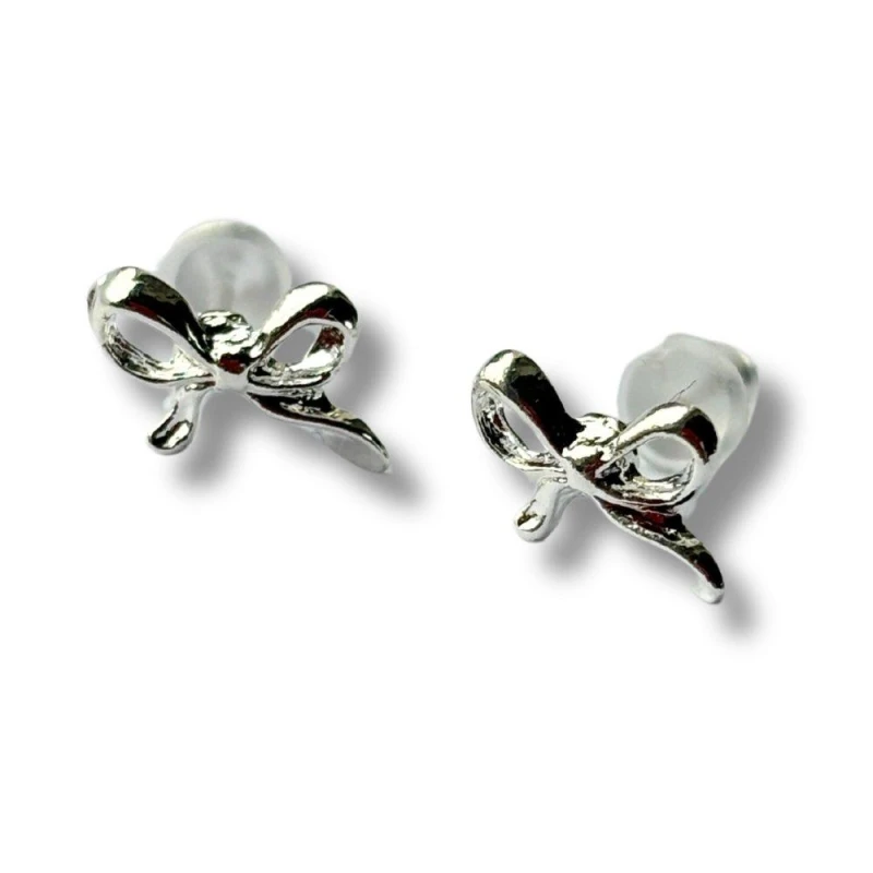 Image of Aye Do Gifts Bow Silver Stud Earrings - NP-STDSBow Silver female One Size