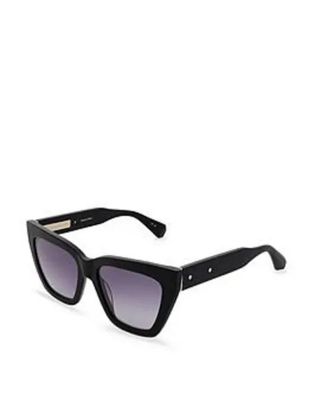 Image of Allsaints All Saints Black Aviator Sunglass Black VWR7J Unisex
