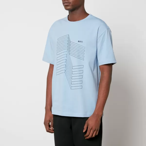 Image of BOSS Green Tee 6 Stretch-Cotton Jersey T-Shirt - M