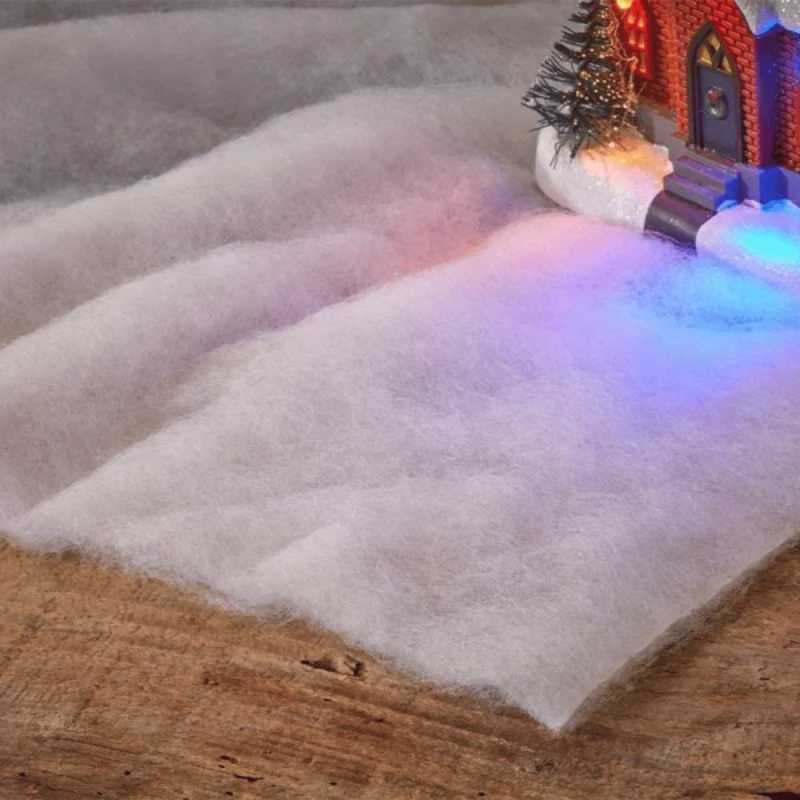 Image of 1m x 1m Roll of White Christmas Faux Snow Effect Blanket Table Drape