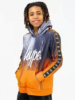 Image of Hype Boys Drips Script Hood - Orange, Size 3-4 Years
