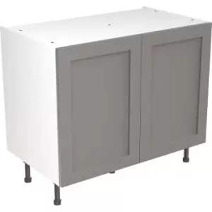 Image of Kitchen Kit Flatpack Shaker Kitchen Cabinet Base Unit Ultra Matt 1000mm in Dust Grey MFC