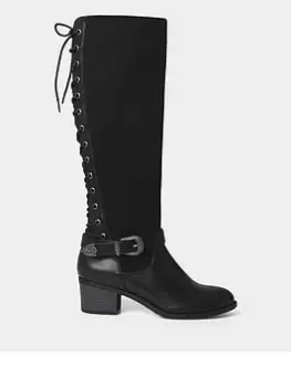 Image of Joe Browns All Or Nothing Lace High Leg Back Boots-black, Black, Size 8, Women