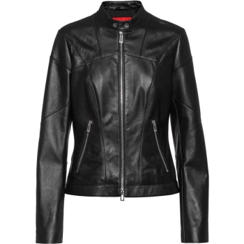 Image of Hugo Libra Leather Jacket - Black