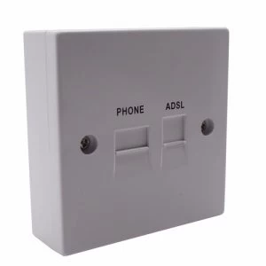 Image of Solwise ADSL Filtered BT / RJ11 Phone / Network Faceplate