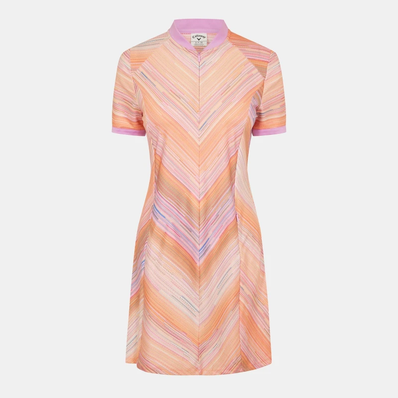 Image of Callaway Womens Short-Sleeve Golf Dress Papaya female 10 (S)