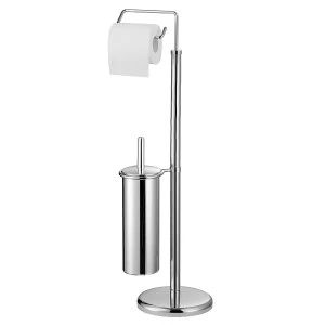 Image of Premier Housewares Toilet Brush / Roll Holder Silver