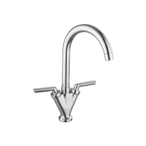 Image of Essence Hector Chrome Twin Lever Monobloc Kitchen Tap