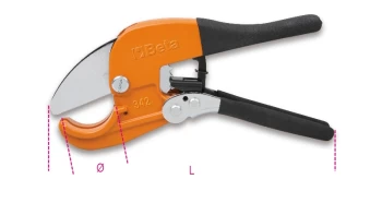 Image of Beta Tools 342 Plastic Pipe Ratchet Shears (Max 42mm) 003420030
