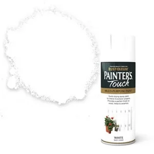 Image of Rust-Oleum Painter's Touch White Matt Spray Paint 400ml