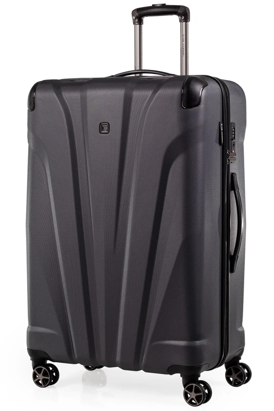 Image of Gino Ferrari Quasar Ultra Strong Suitcases Hold & Cabin Lightweight Luggage in Grey Size: Medium Grey Unisex Medium