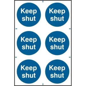 Image of ASEC Keep Shut 200mm x 300mm PVC Self Adhesive Sign