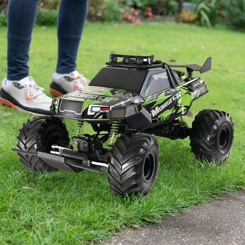 Image of Menkind Remote Control Rock Monster Truck in Green Green Unisex