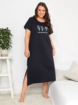 Image of Yours Grow With The Flow Midaxi Nightdre, Blue, Size 34-36, Women