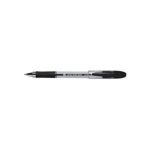 Image of 5 Star Elite Rubber Grip Ball Pen 1.0mm Tip 0.5mm Line Black Pack of 12