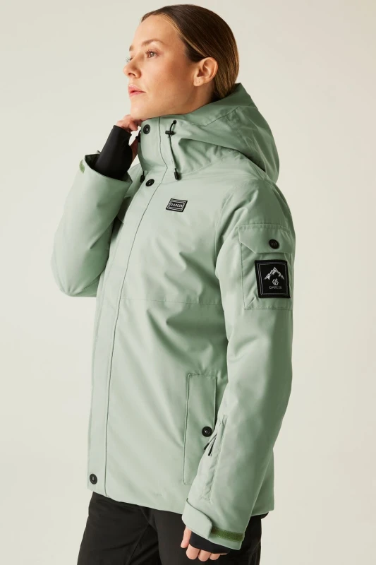 Image of Dare 2b Womens Ski Life Recycled Waterproof Breathable Insulated Waterproof Jacket Grey Morn female 20