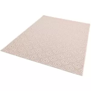 Image of Patio Modern Pink Jewel Flatweave Garden Kitchen Indoor Outdoor Rug Floor Mat Medium 120 x 170cm (4'x5'6')