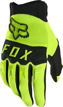 Image of FOX Dirtpaw Motocross Gloves, black-yellow Size M black-yellow, Size M