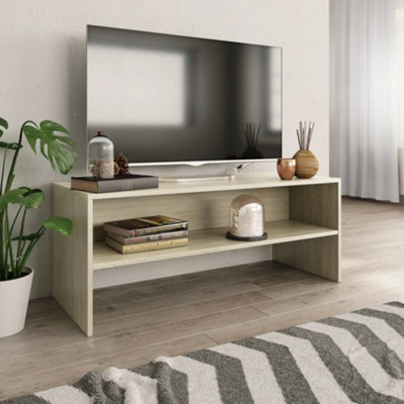 Image of Vidaxl TV Cabinet Sonoma Oak 100X40X40 Cm Engineered Wood