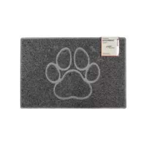 Image of Oseasons Paw Small Embossed Doormat - Grey