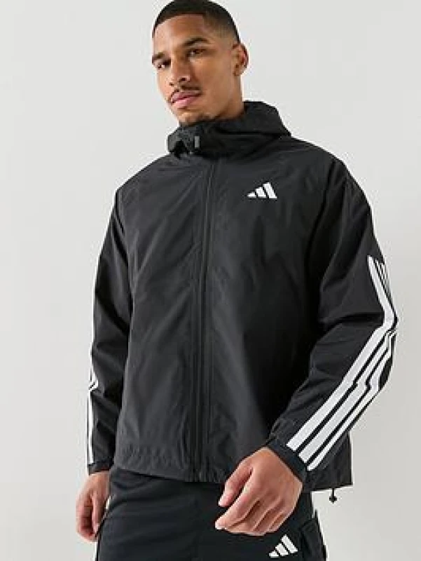 Image of Climaproof hoodie jacket adidas Essentials 3-Stripes Noir Male XS